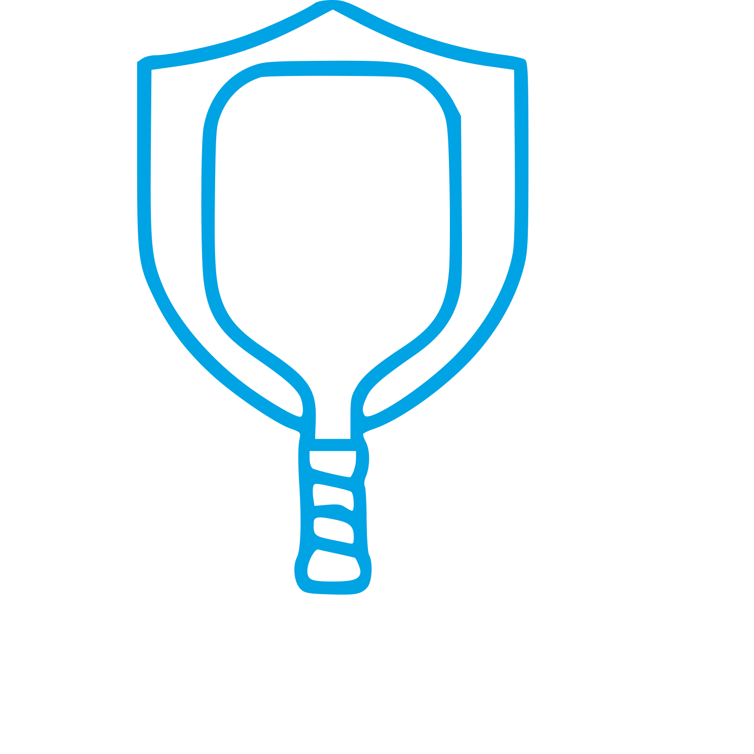 Pickleball Paddle Shield Logo #00a3e4