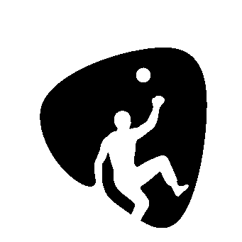 Rock Climber Negative Space Logo