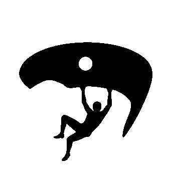 Climbing Hold Negative Space Logo