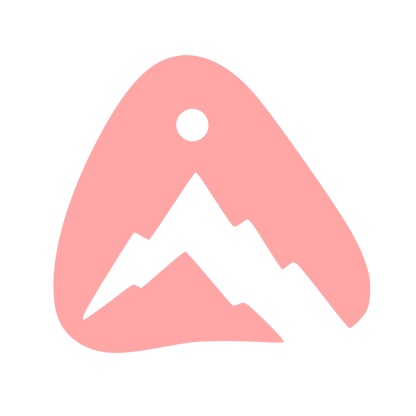 Climbing Hold Mountain Logo #ffa6a6