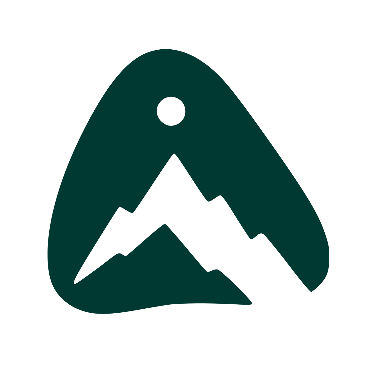 Climbing Hold Mountain Logo #003932
