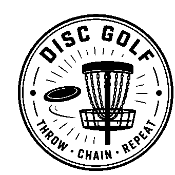 Disc Golf Basket Badge Logo