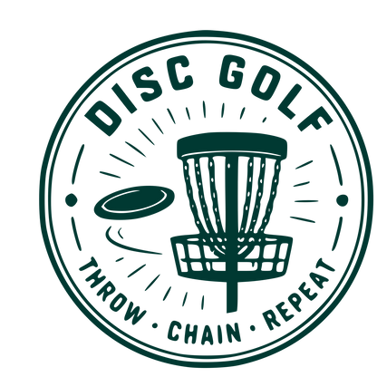 Disc Golf Basket Badge Logo #003932