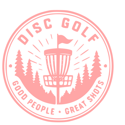 Disc Golf Badge Logo #ffa6a6