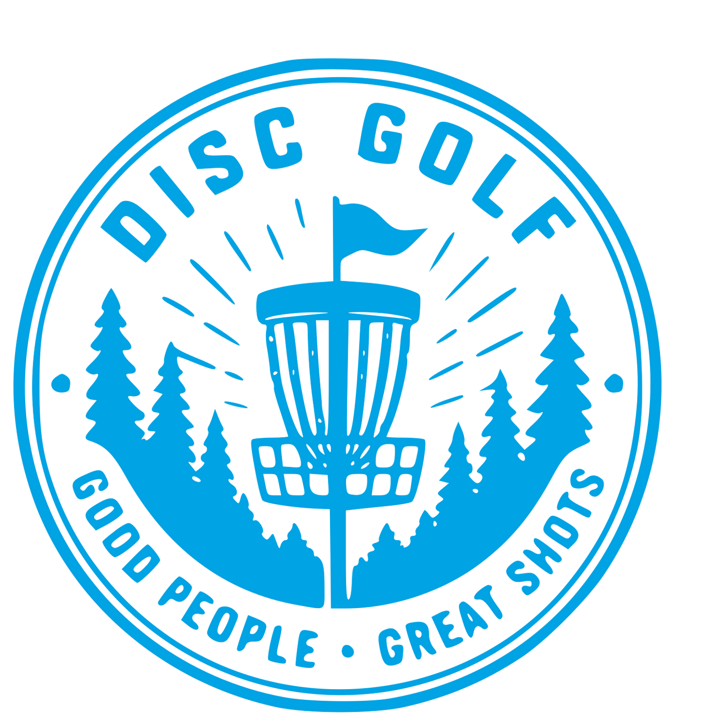 Disc Golf Badge Logo #00a3e4
