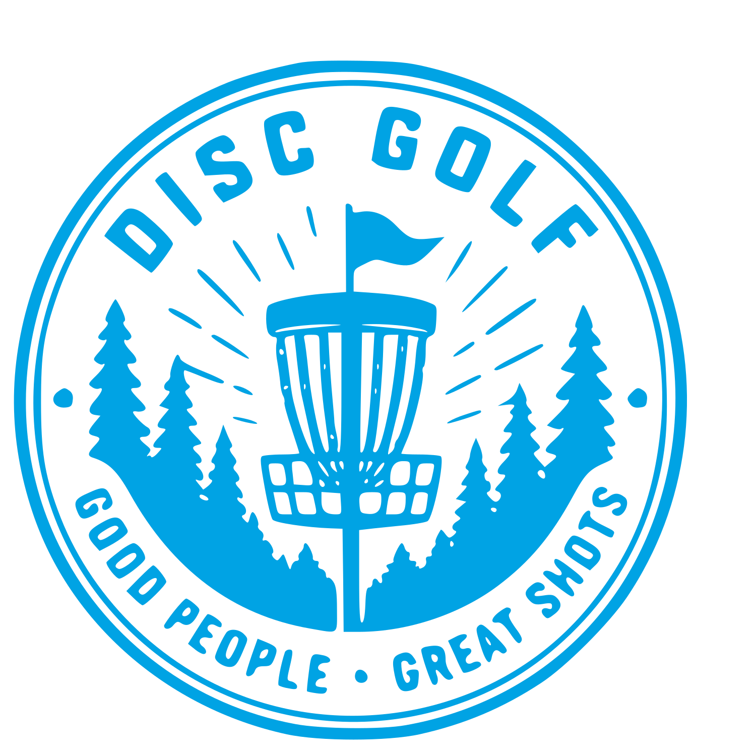 Disc Golf Badge Logo #00a3e4