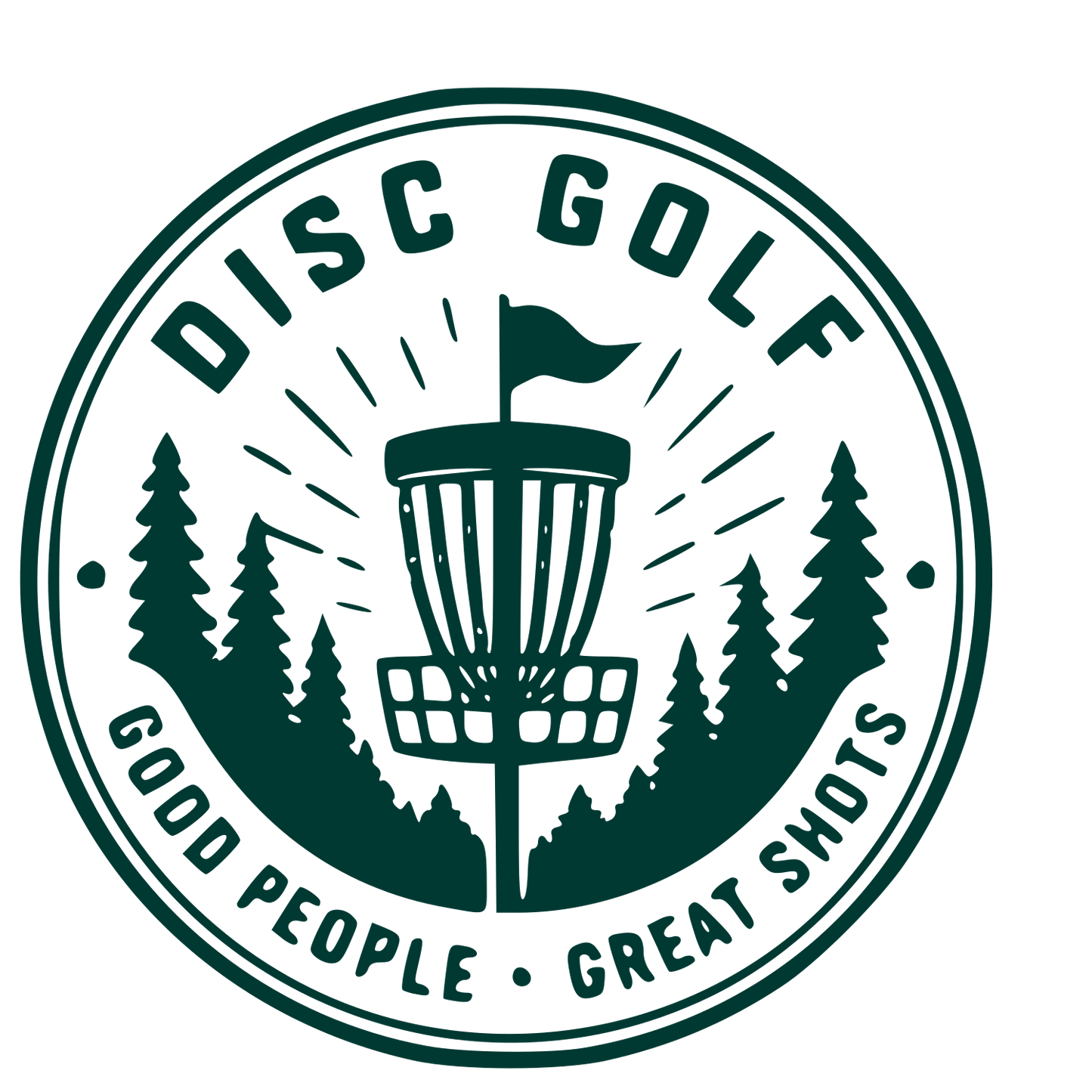 Disc Golf Badge Logo #003932