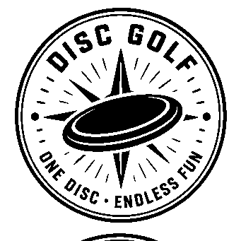 Disc Golf Stamp Badge Logo