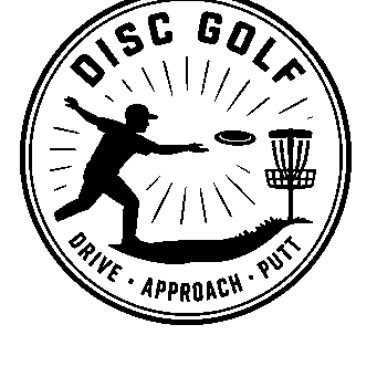 Disc Golf Stamp Badge Logo
