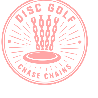 Disc Golf Chains Badge Logo #ffa6a6
