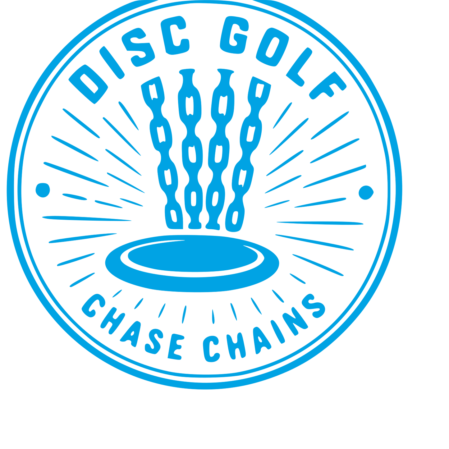 Disc Golf Chains Badge Logo #00a3e4