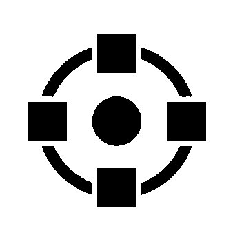 Bauhaus Crosshair Target Logo