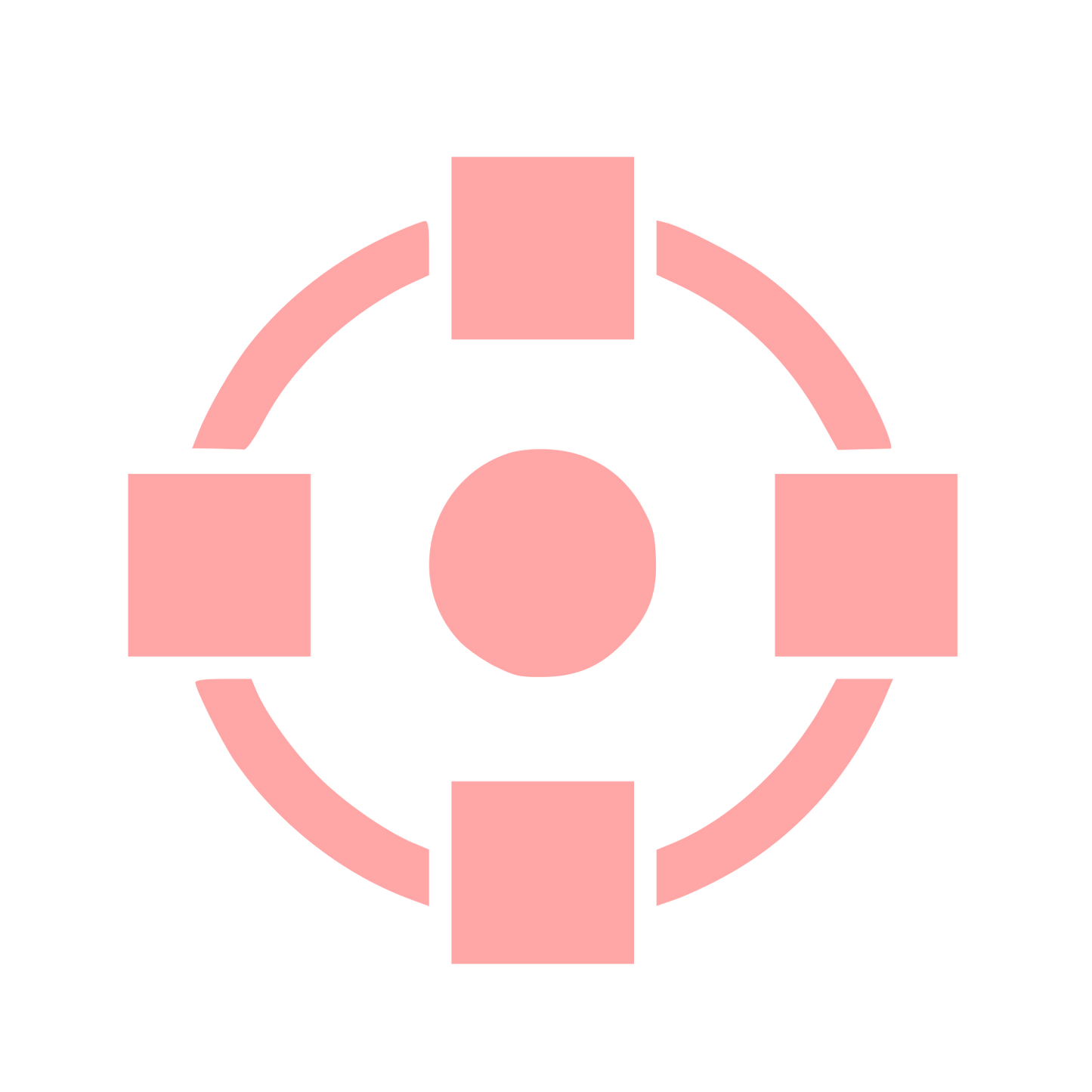 Bauhaus Crosshair Target Logo #ffa6a6