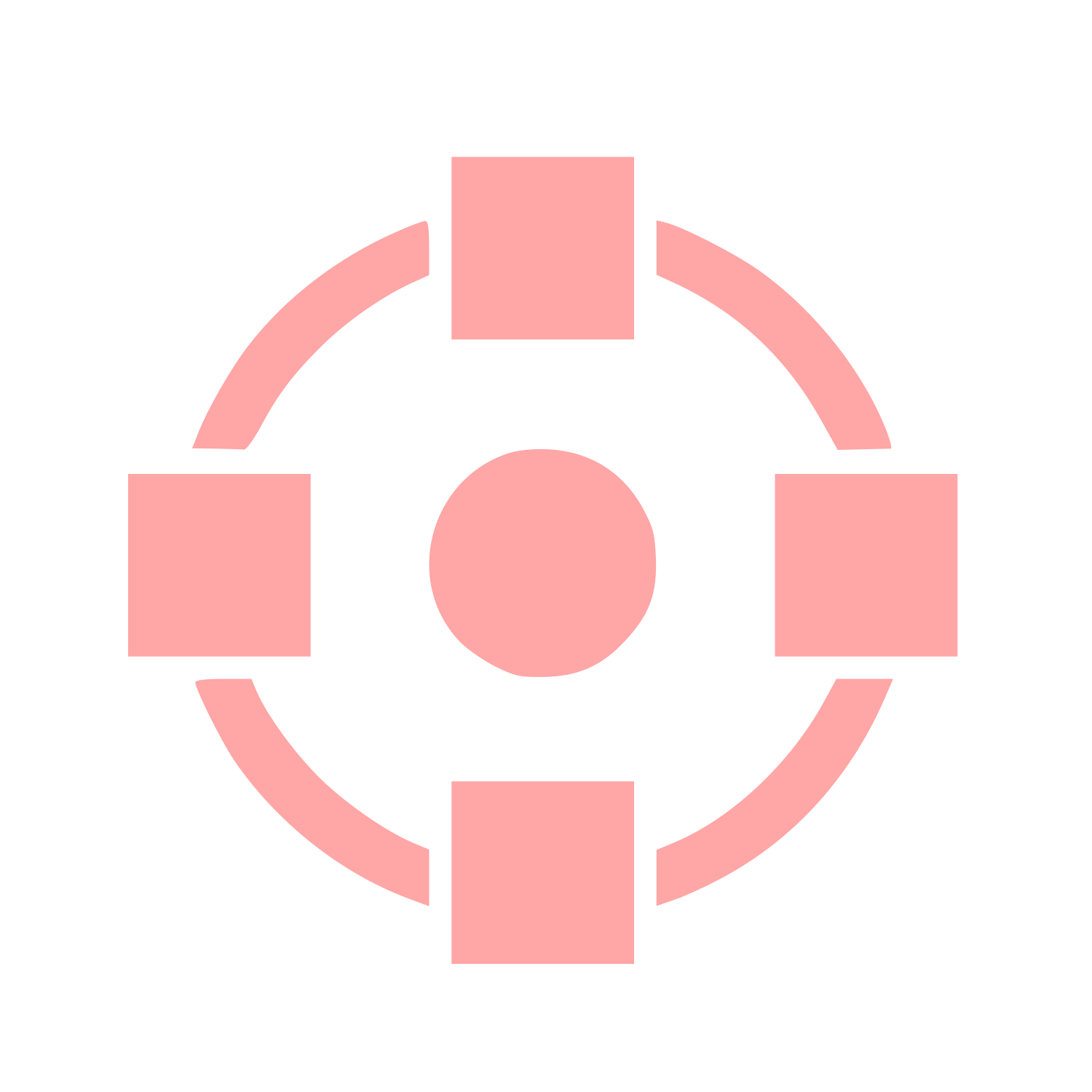 Bauhaus Crosshair Target Logo #ffa6a6