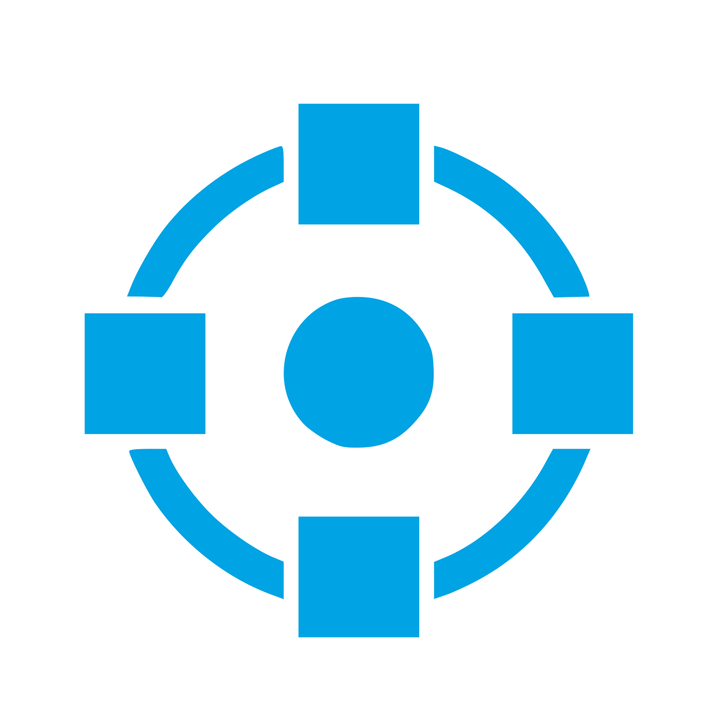 Bauhaus Crosshair Target Logo #00a3e4