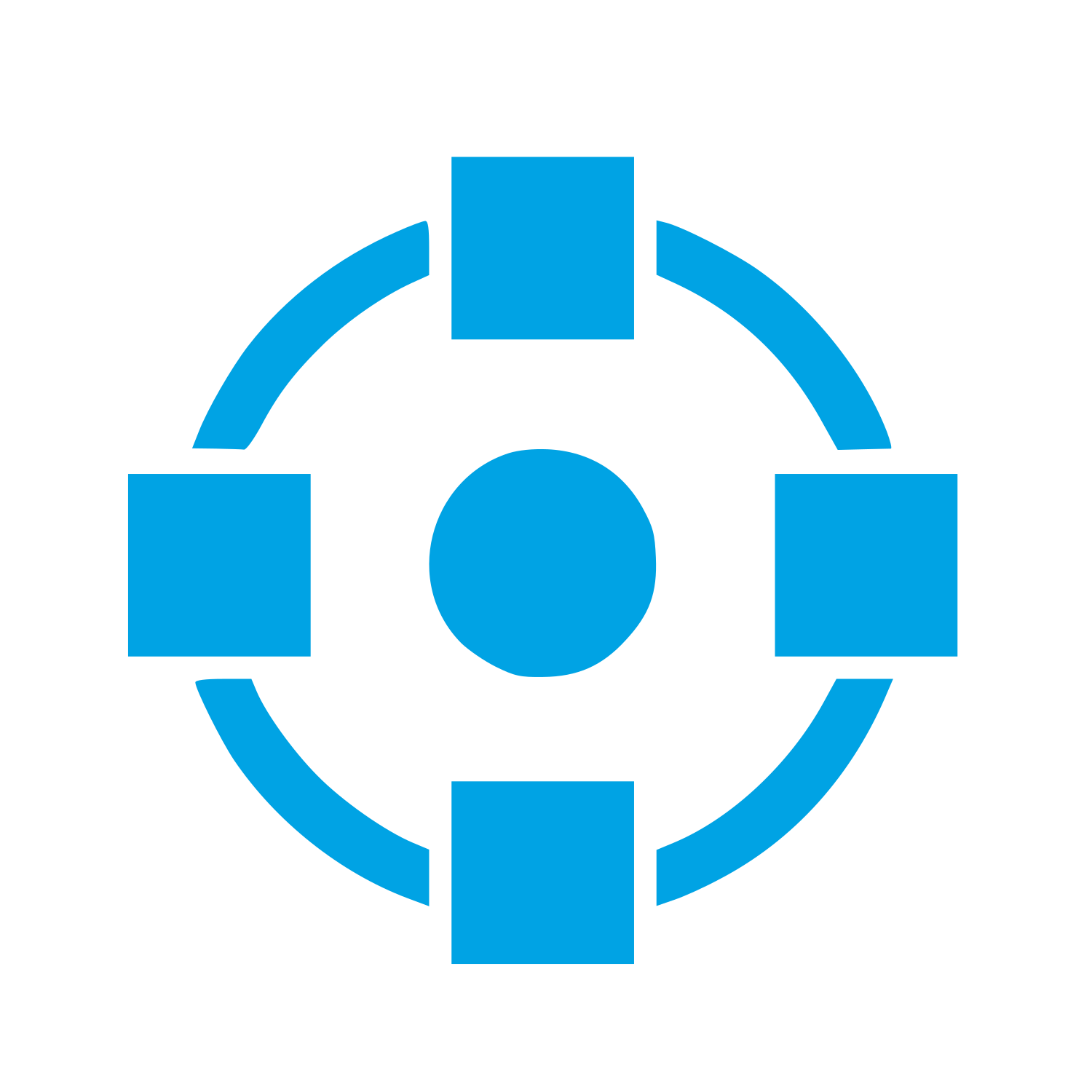 Bauhaus Crosshair Target Logo #00a3e4