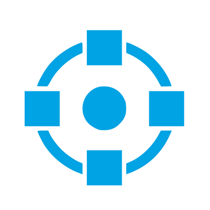 Bauhaus Crosshair Target Logo #00a3e4
