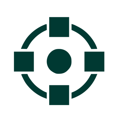 Bauhaus Crosshair Target Logo #003932
