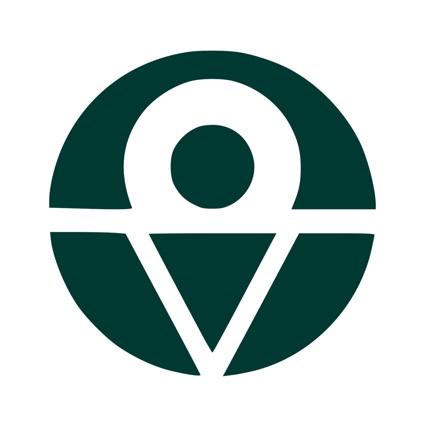 Globe Pin Location Logo #003932