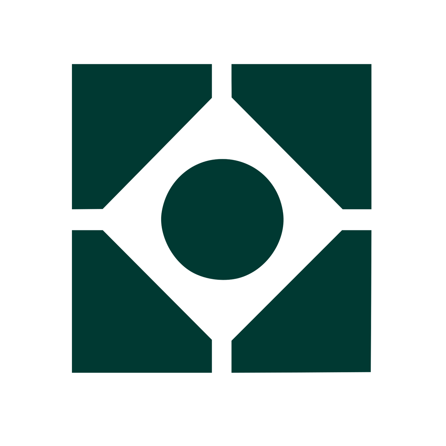 Bauhaus Circle Diamond Logo #003932