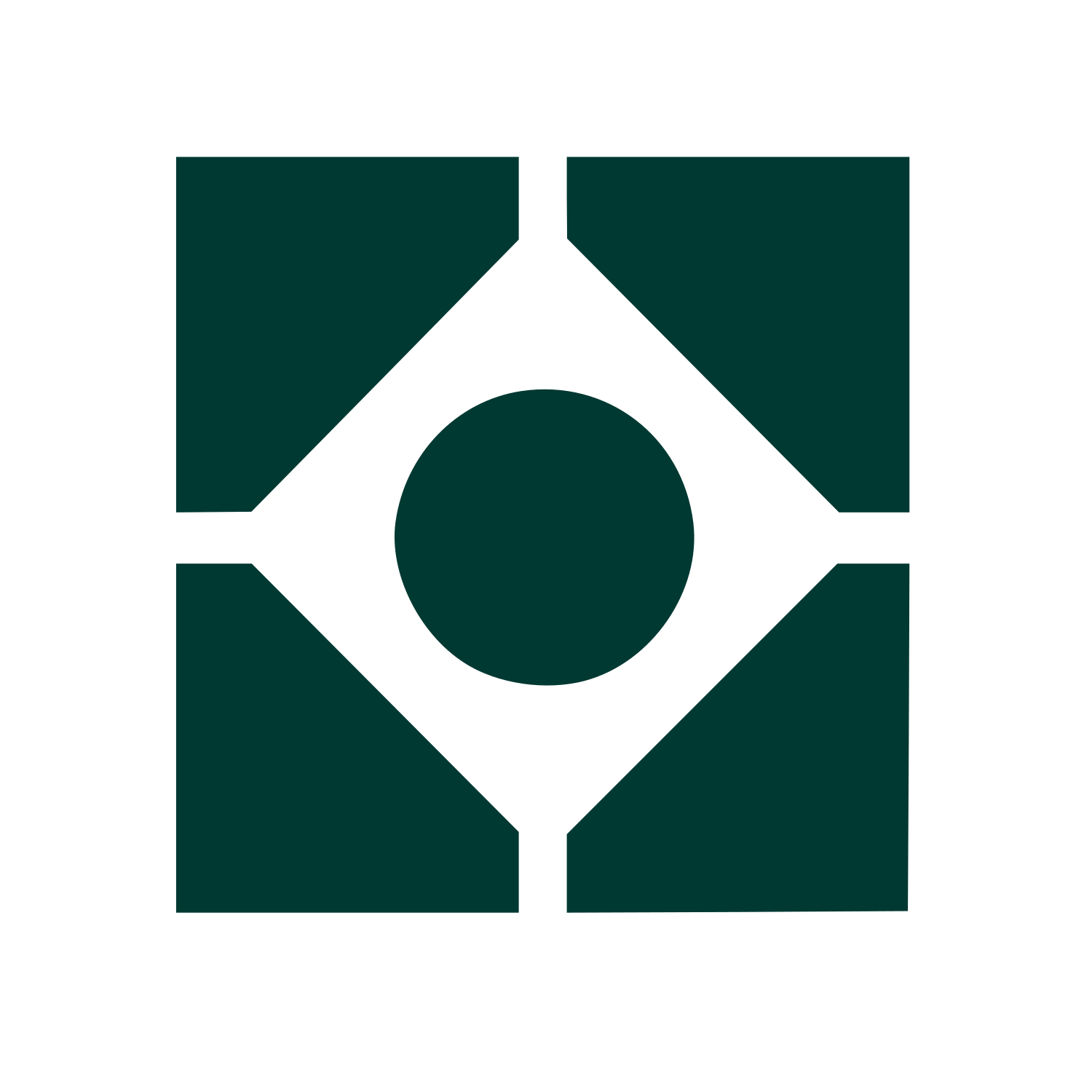 Bauhaus Circle Diamond Logo #003932