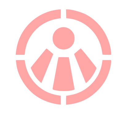 Bauhaus Person Circle Logo #ffa6a6