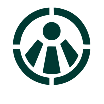 Bauhaus Person Circle Logo #003932