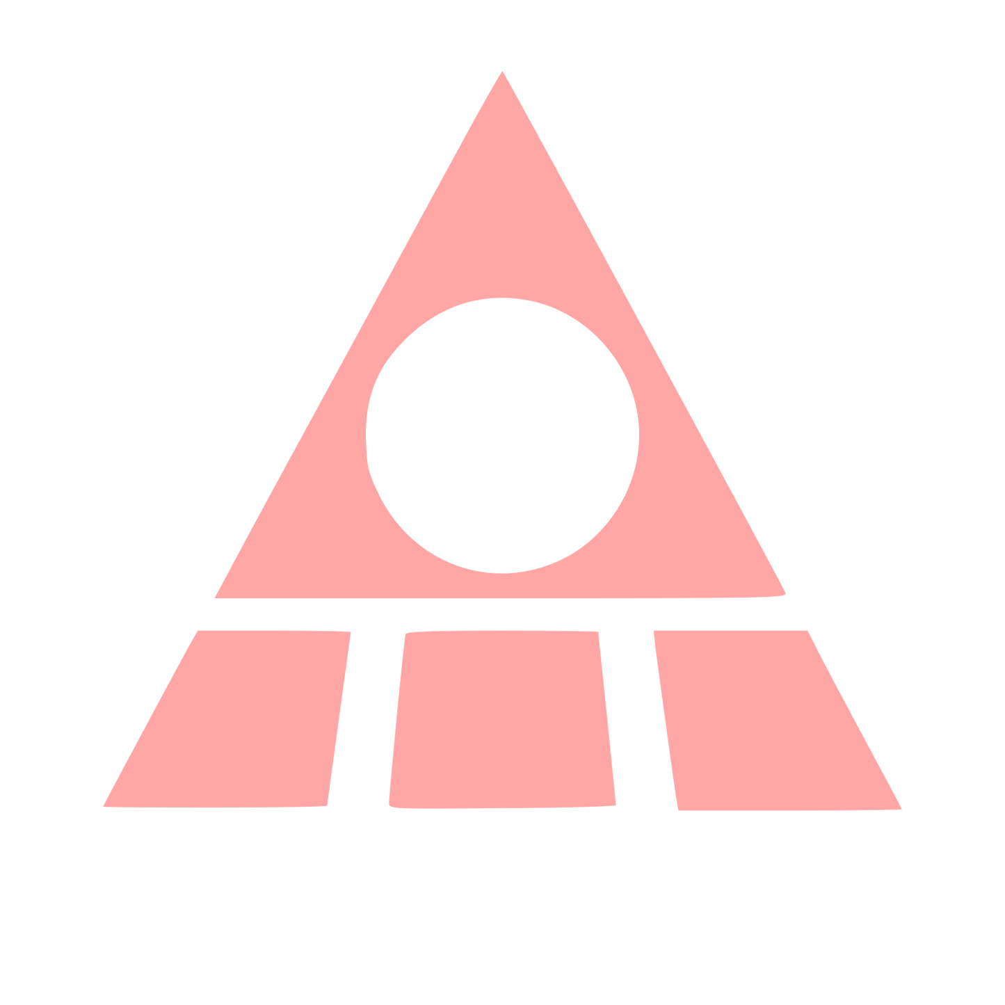 Bauhaus Triangle Circle Logo #ffa6a6