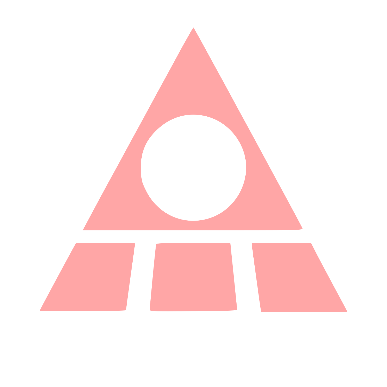 Bauhaus Triangle Circle Logo #ffa6a6