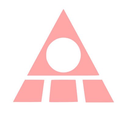 Bauhaus Triangle Circle Logo #ffa6a6