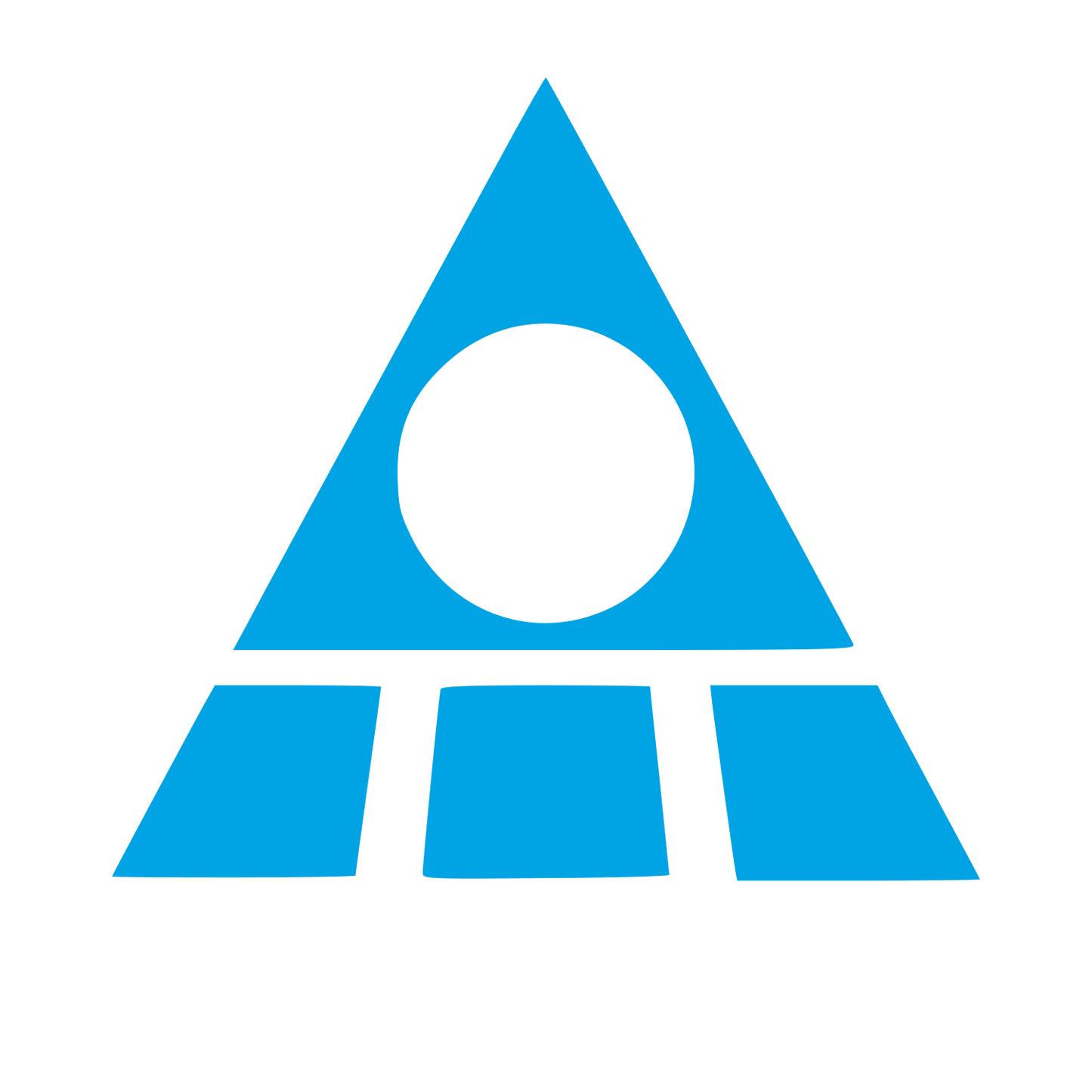 Bauhaus Triangle Circle Logo #00a3e4
