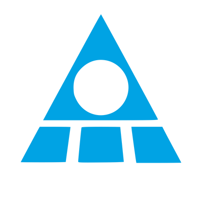 Bauhaus Triangle Circle Logo #00a3e4