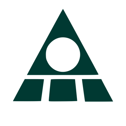 Bauhaus Triangle Circle Logo #003932