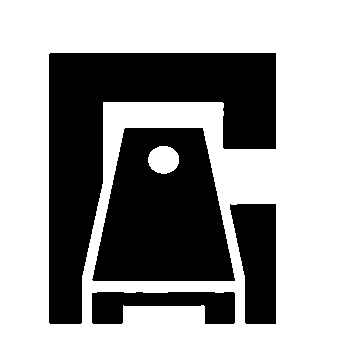 Brutalist Cornhole Board Logo