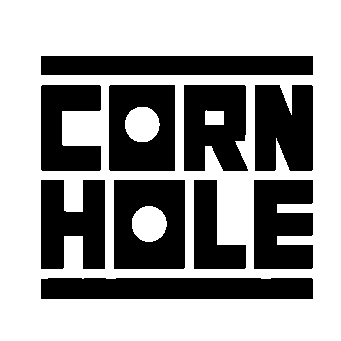 Cornhole Brutalist Text Logo
