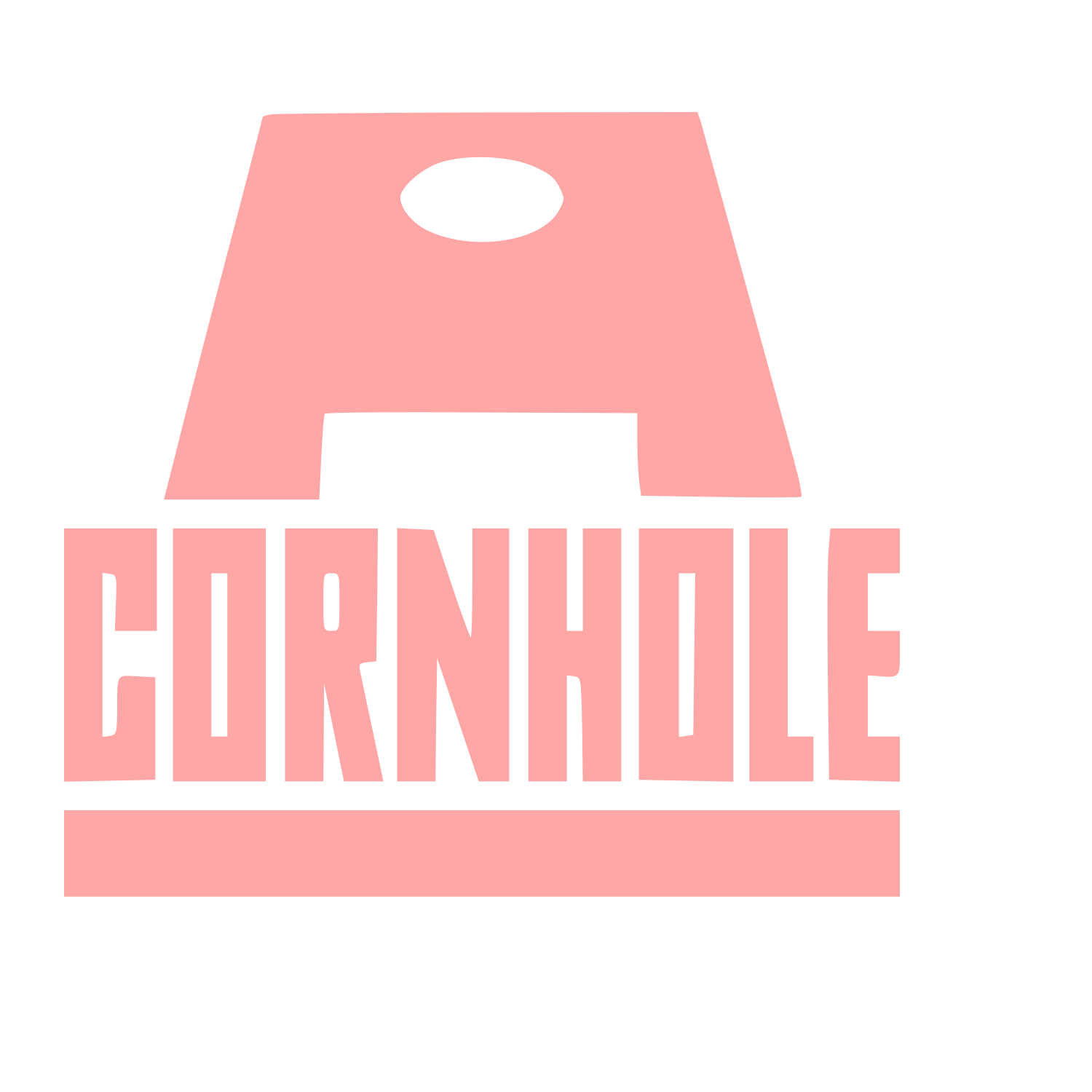 Cornhole Board Game Logo #ffa6a6