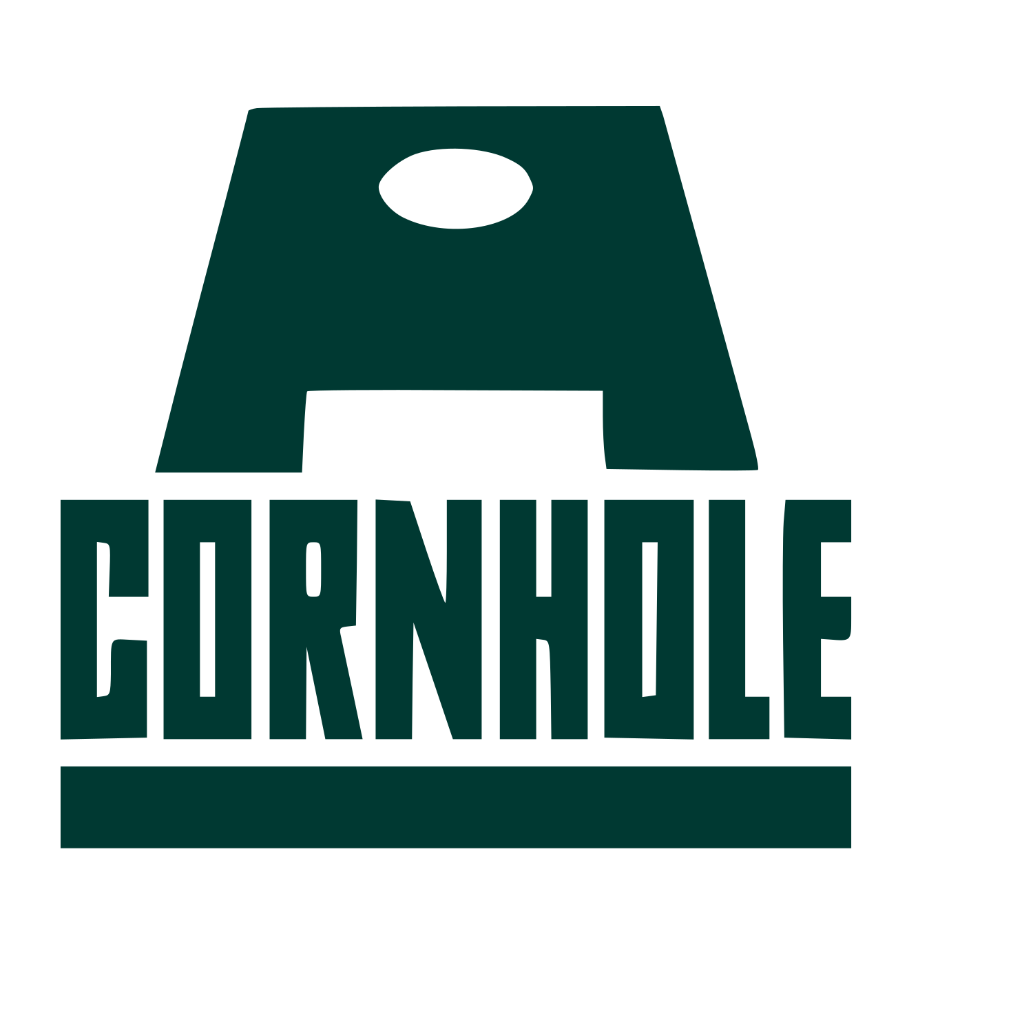 Cornhole Board Game Logo #003932
