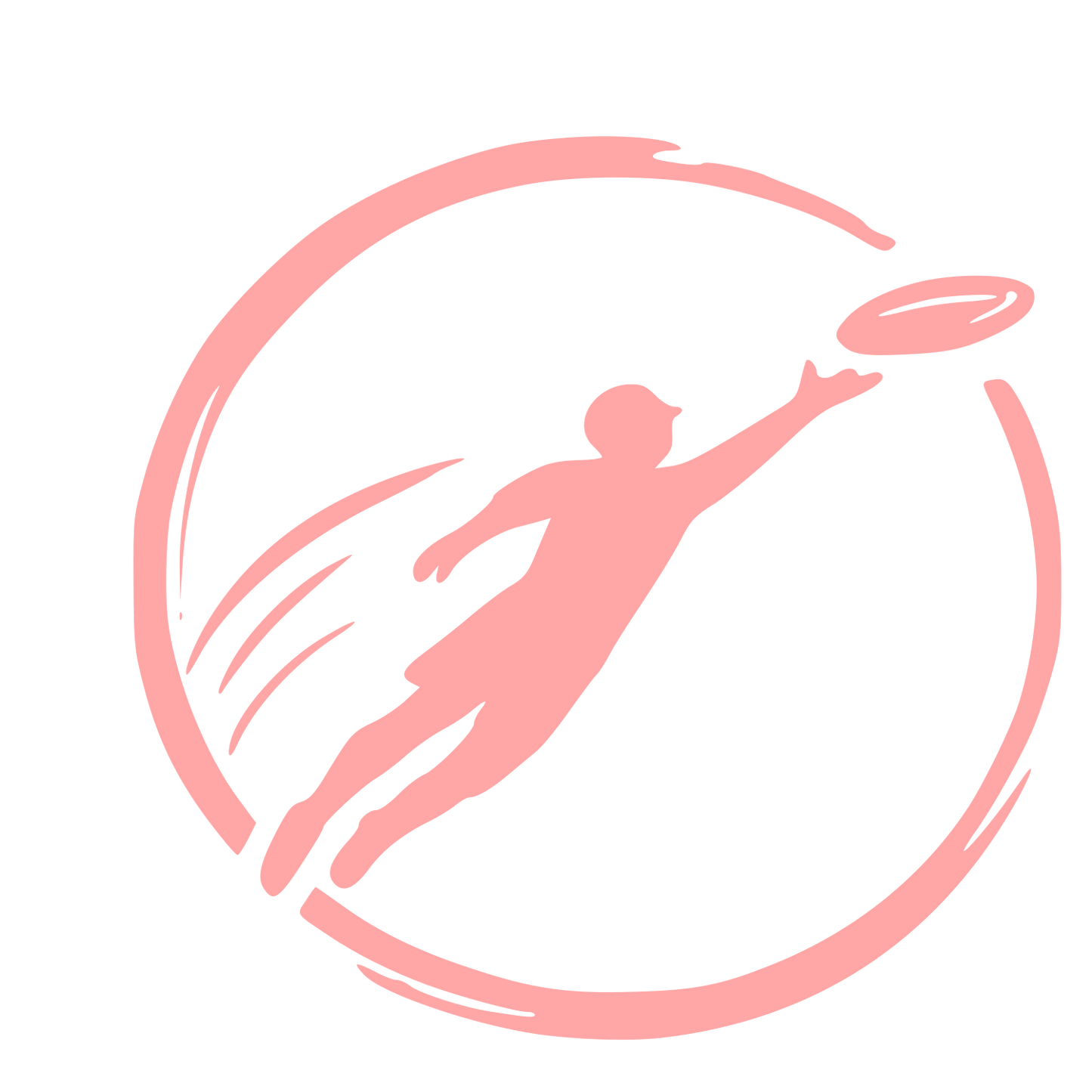 Ultimate Frisbee Player Logo #ffa6a6