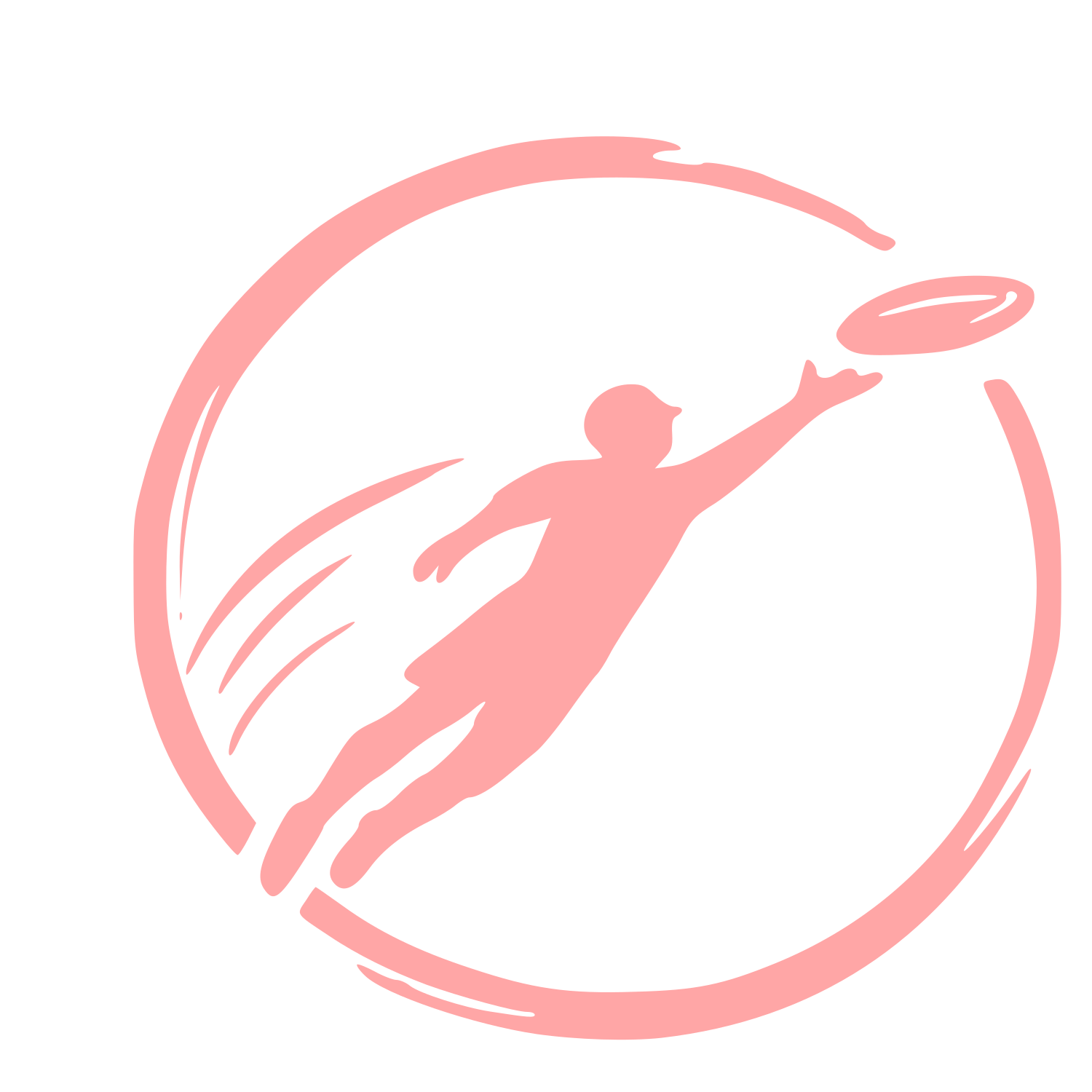 Ultimate Frisbee Player Logo #ffa6a6