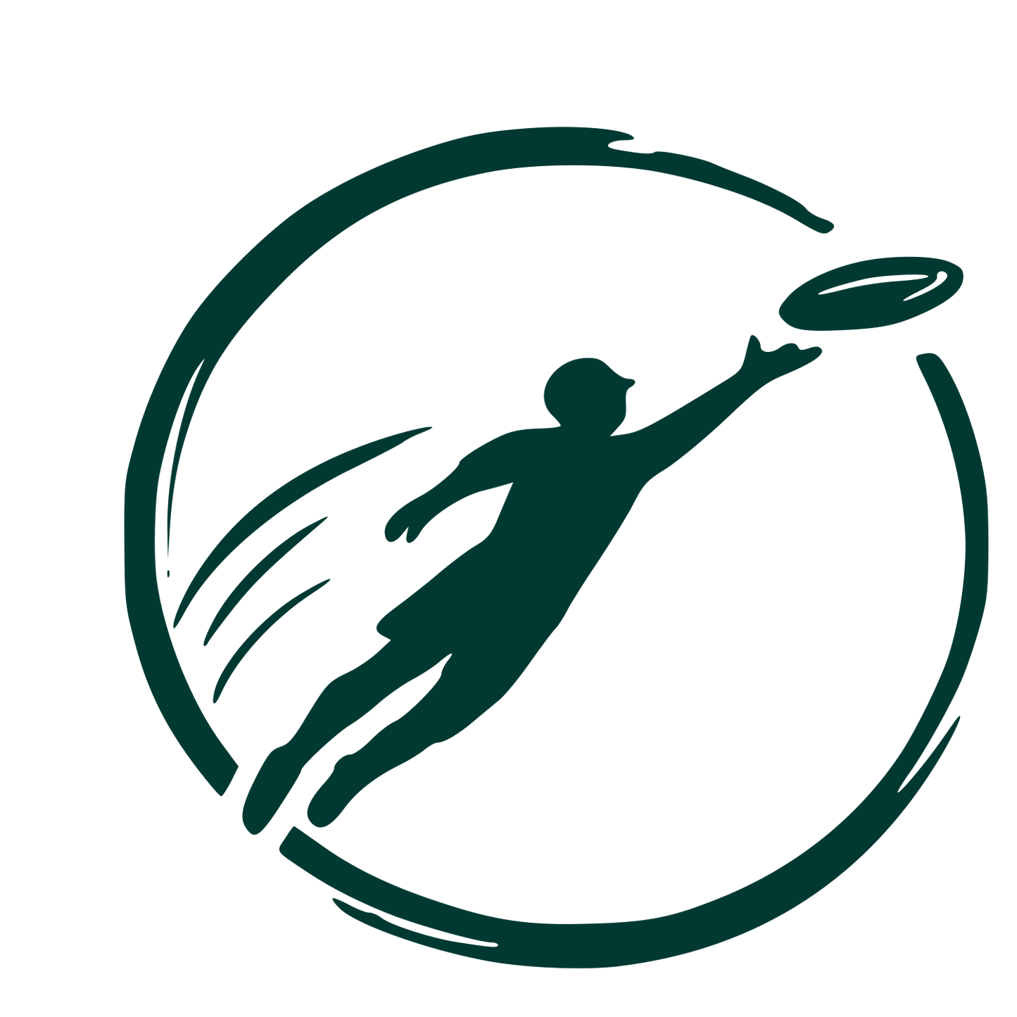 Ultimate Frisbee Player Logo #003932