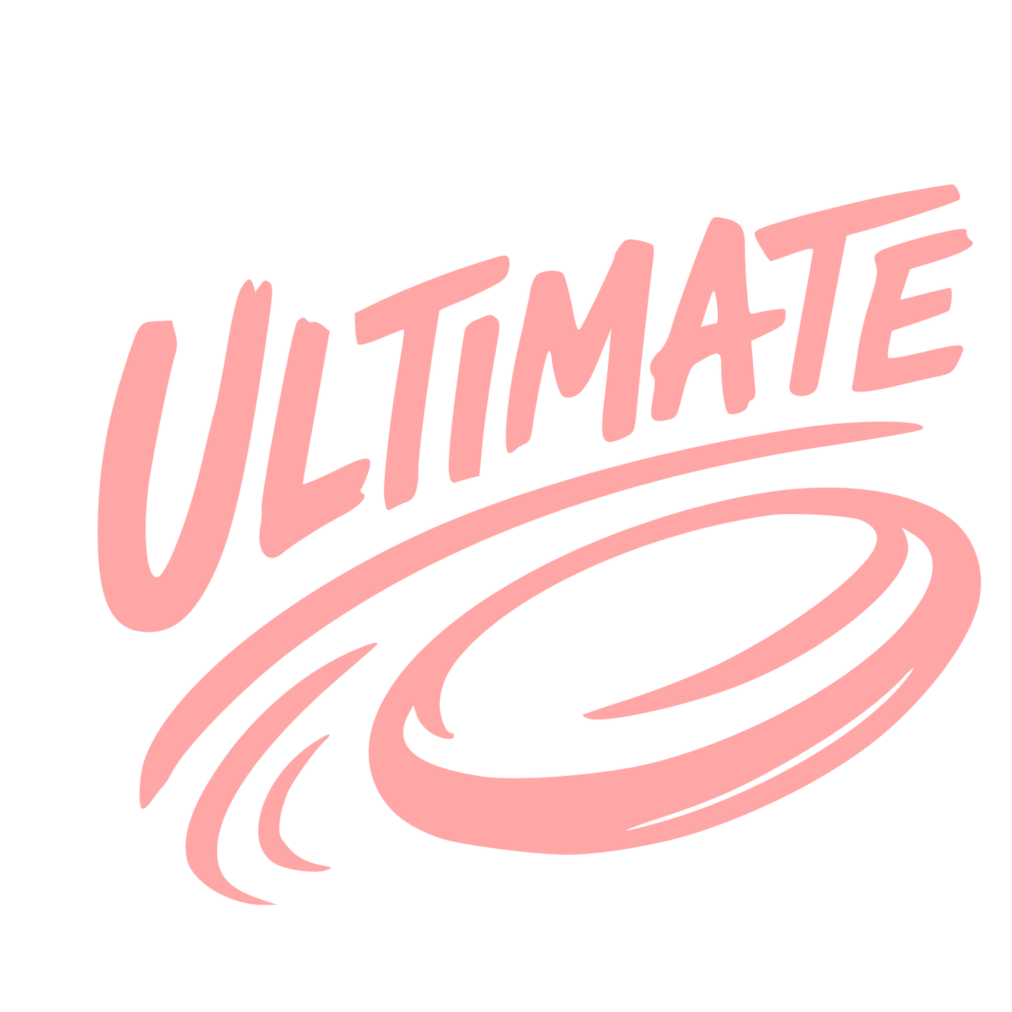 Ultimate Frisbee Hand-Drawn Logo #ffa6a6
