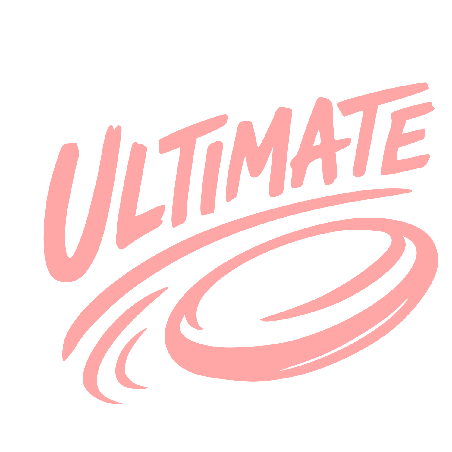 Ultimate Frisbee Hand-Drawn Logo #ffa6a6