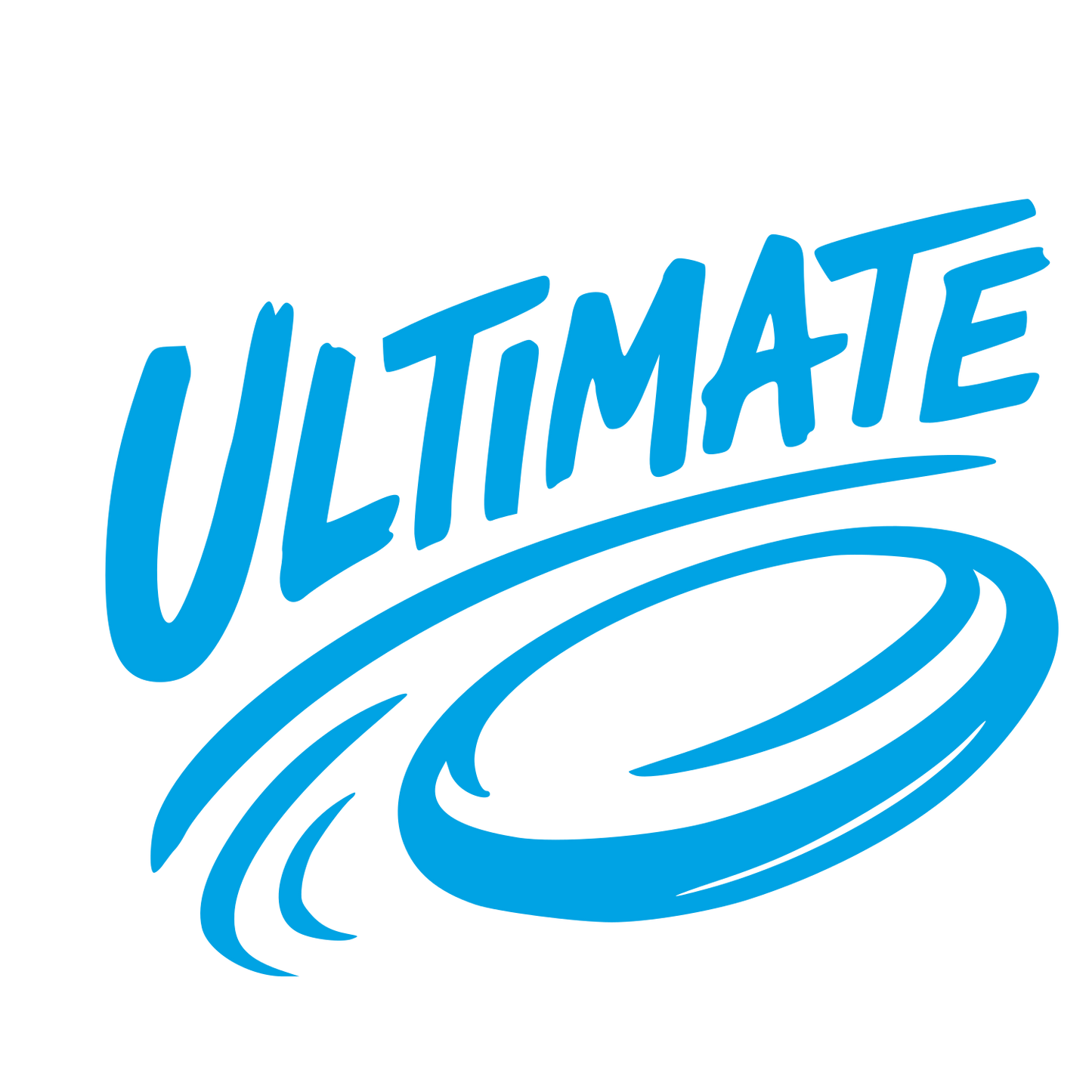 Ultimate Frisbee Hand-Drawn Logo #00a3e4