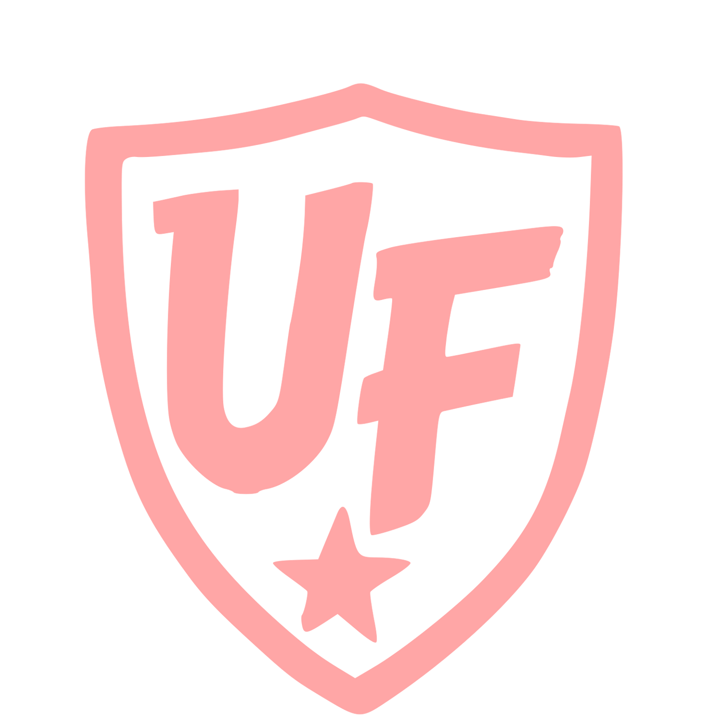 UF Shield Monogram Logo #ffa6a6