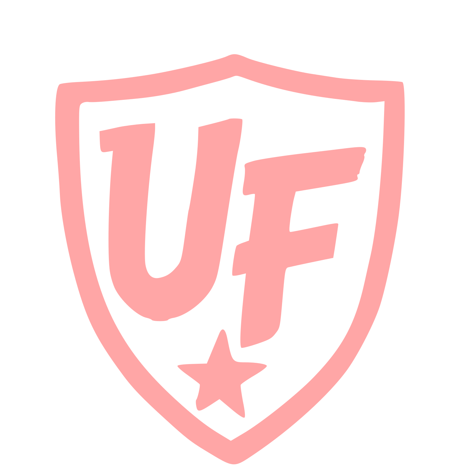 UF Shield Monogram Logo #ffa6a6