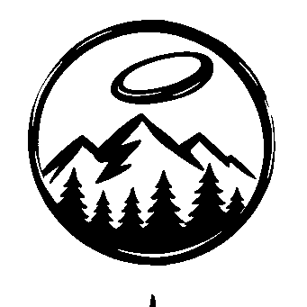 Frisbee Mountains Forest Logo