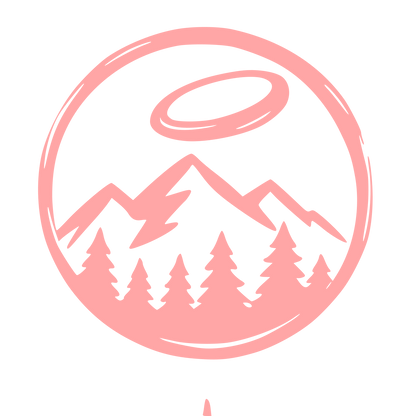 Frisbee Mountains Forest Logo #ffa6a6