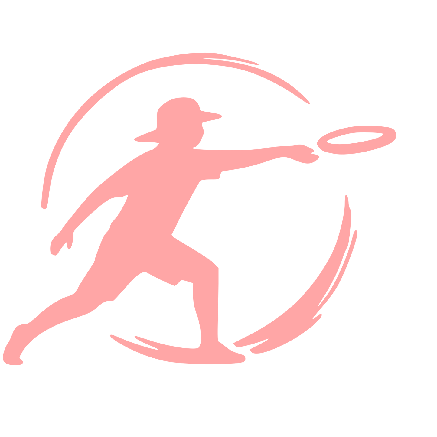 Ultimate Frisbee Player Logo #ffa6a6
