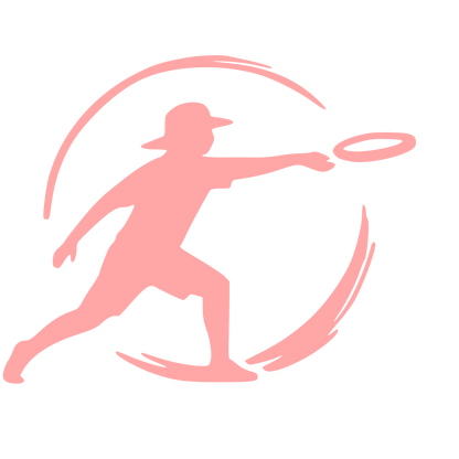 Ultimate Frisbee Player Logo #ffa6a6