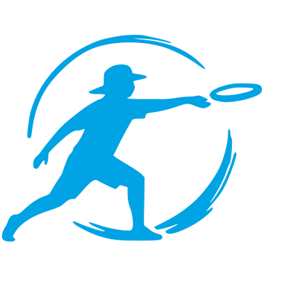 Ultimate Frisbee Player Logo #00a3e4